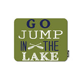 Boating Quote Gaming Mouse Pad Go Jump In The Lake Letter White Wooden Paddle Decorative Mousepad Rubber Base Home Decor For Computers Laptop Office Home 7.9X9.5 Inch