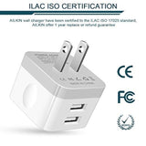 2Pack Usb Wall Charger Plug, 2.4A Dual Port Usb Adapter Power Cube Fast Charging Station Box Base For Iphone 15 14 13 12 Pro Max Se 11 Xr Xs X/8, Samsung, Phones Usb Charge Block-White Brick