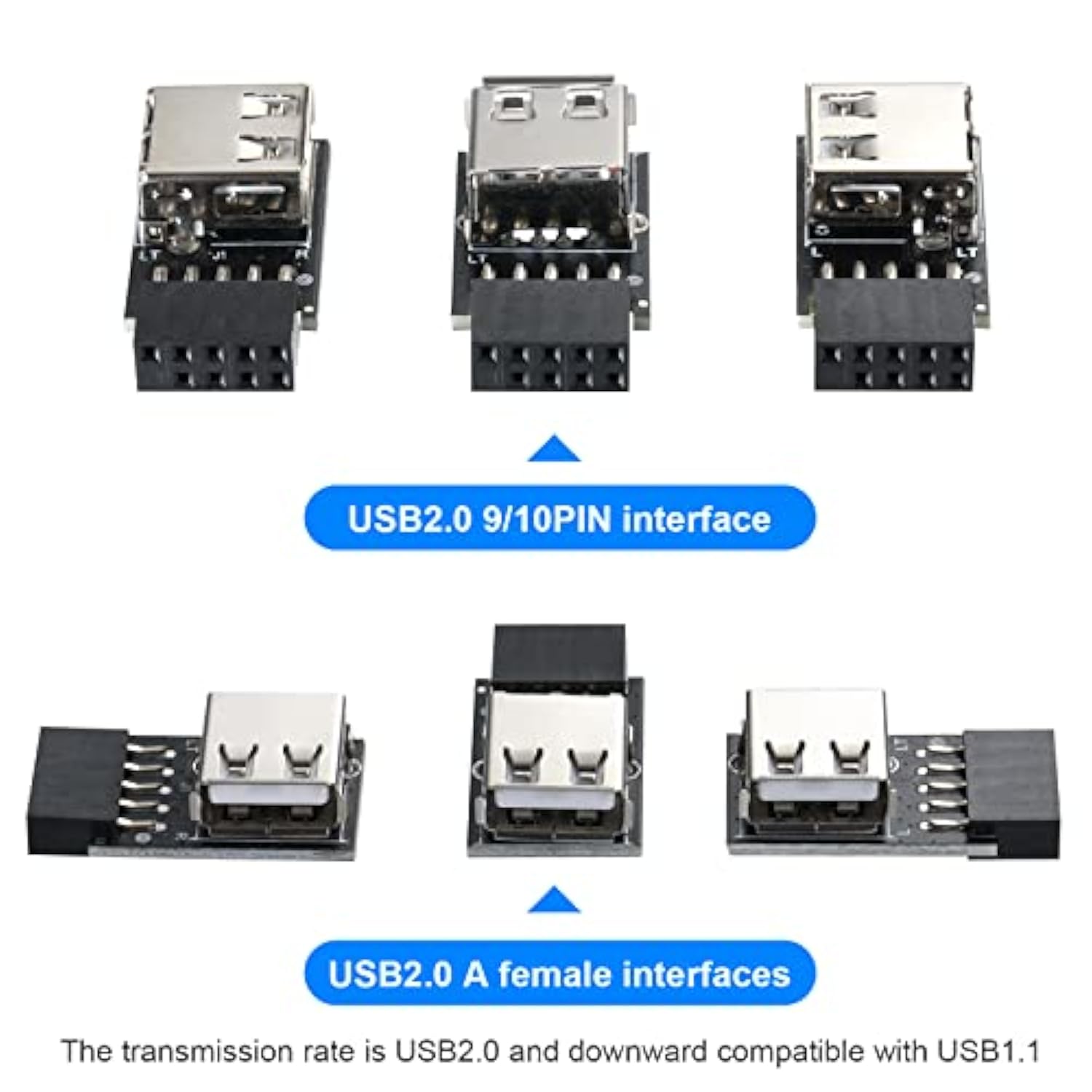 Usb 2.0 9Pin/10Pin Front Panel Header Usb 9Pin To Type A Adapter
