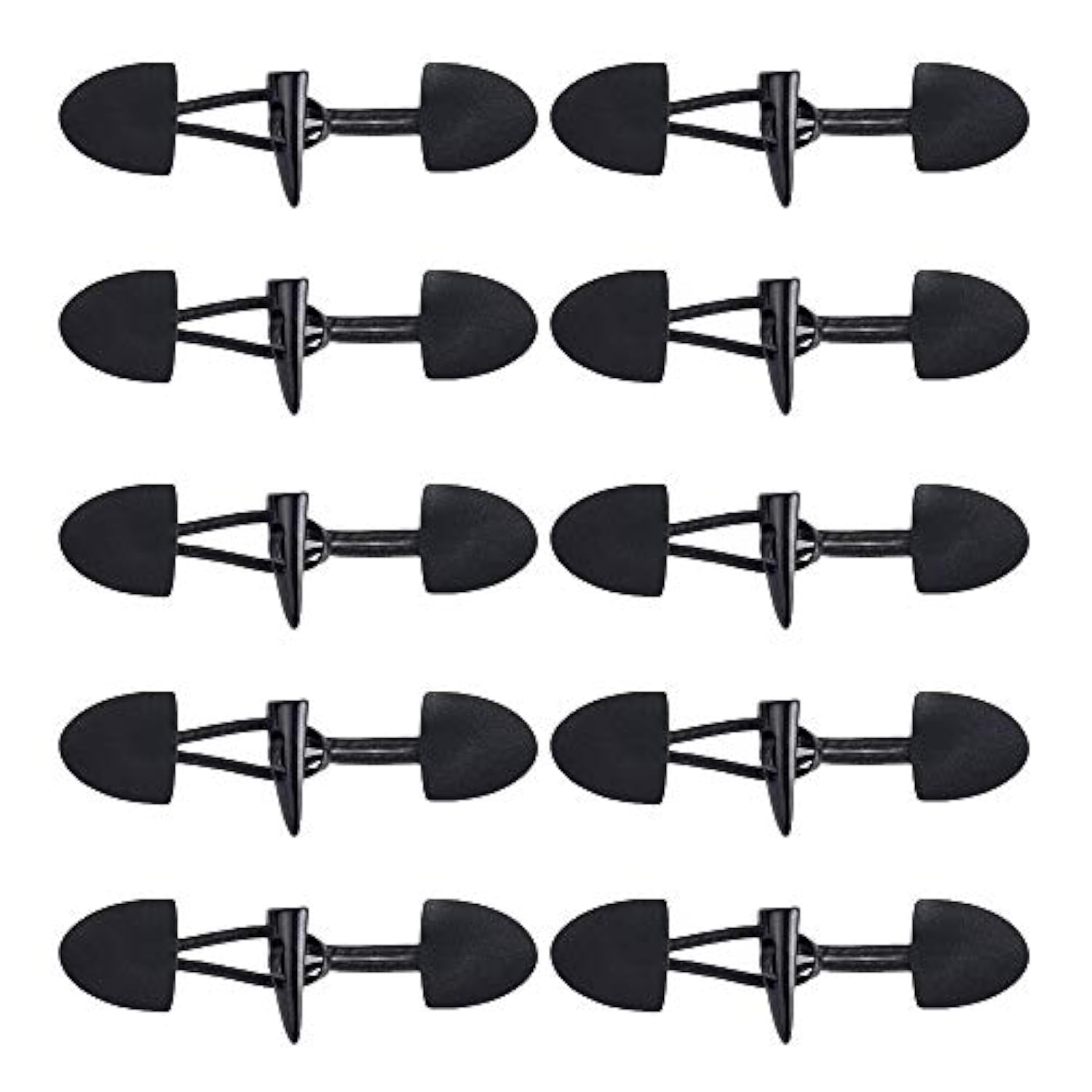 Pu Leather Sew-On Toggles With Black Resin Horn Button For Coat Cape J