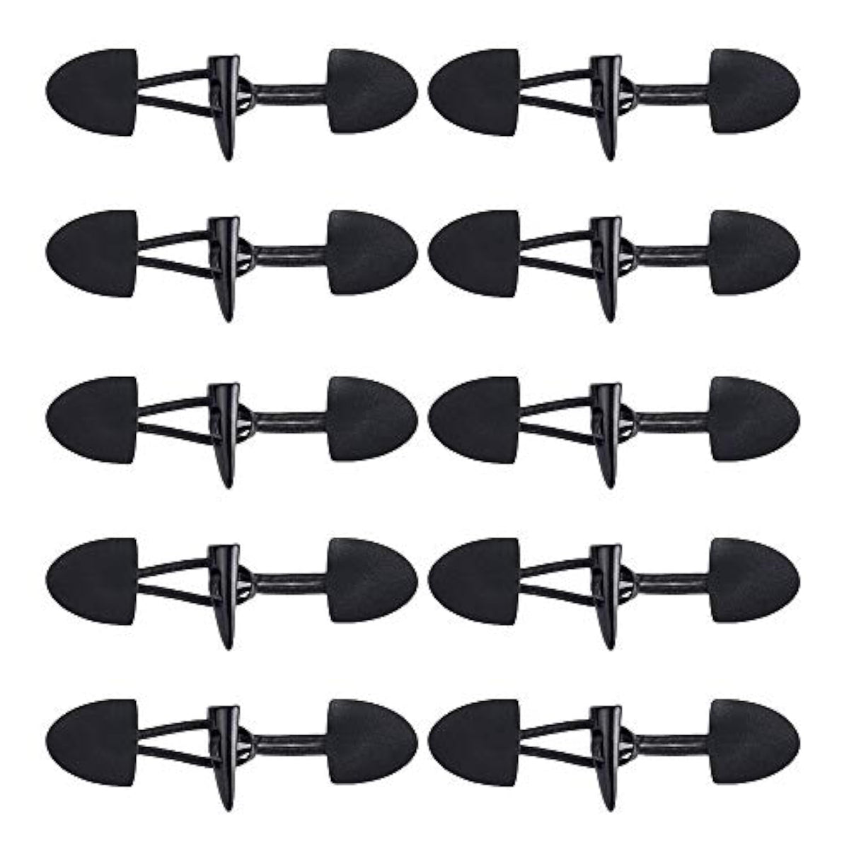 Pu Leather Sew-On Toggles With Black Resin Horn Button For Coat Cape J