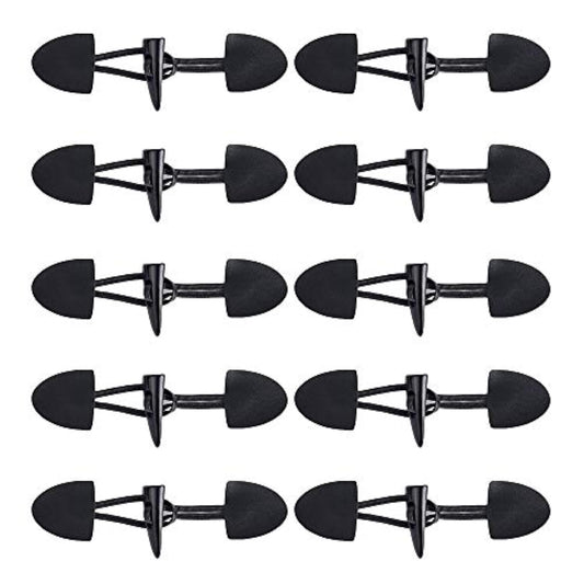 Pu Leather Sew-On Toggles With Black Resin Horn Button For Coat Cape J