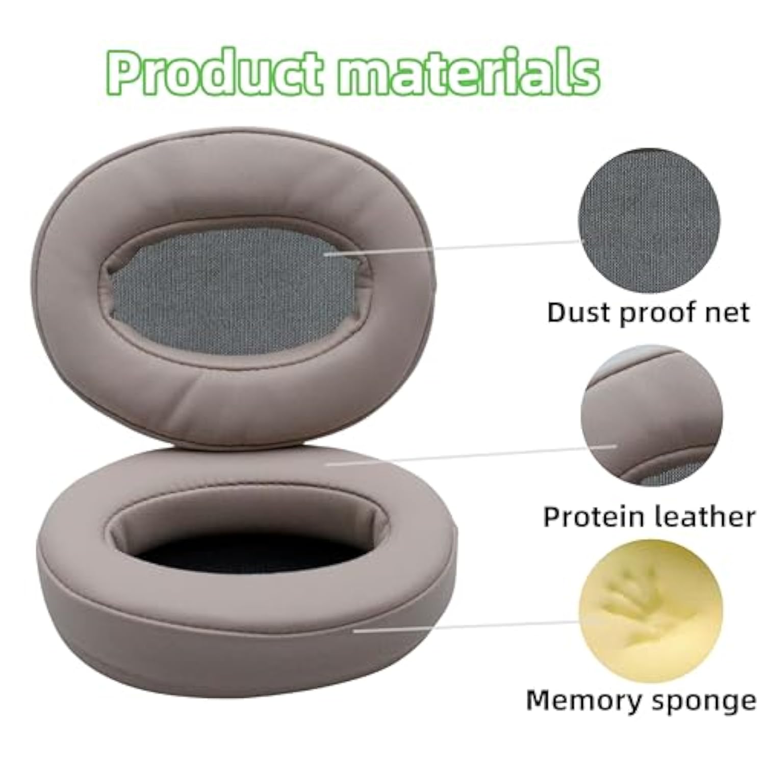 Ear Pads Replacement,Compatible With Sony Wh-H910N Headphones,Ear Pads Cushions With Upgrade Memory Foam & High Protein Leather(Gold)