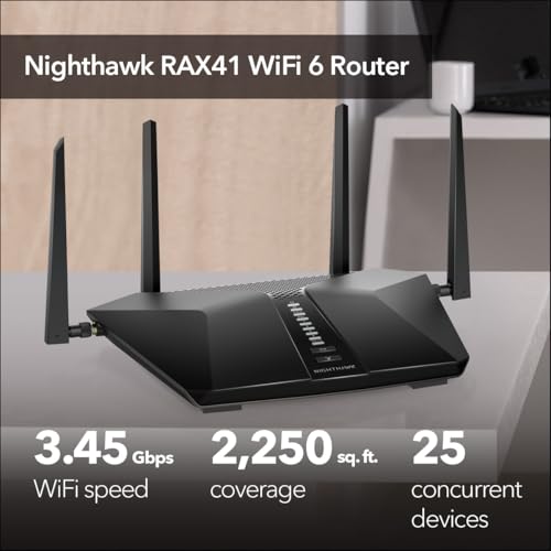 Nighthawk 5-Stream Ax3600 Dual-Band Wifi 6 Router (Up To 3.45Gbps) - Rax41