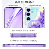 Samsung Galaxy S25 Plus Case with Magnetic Ring Stand, MagSafe, Shockproof, Violet
