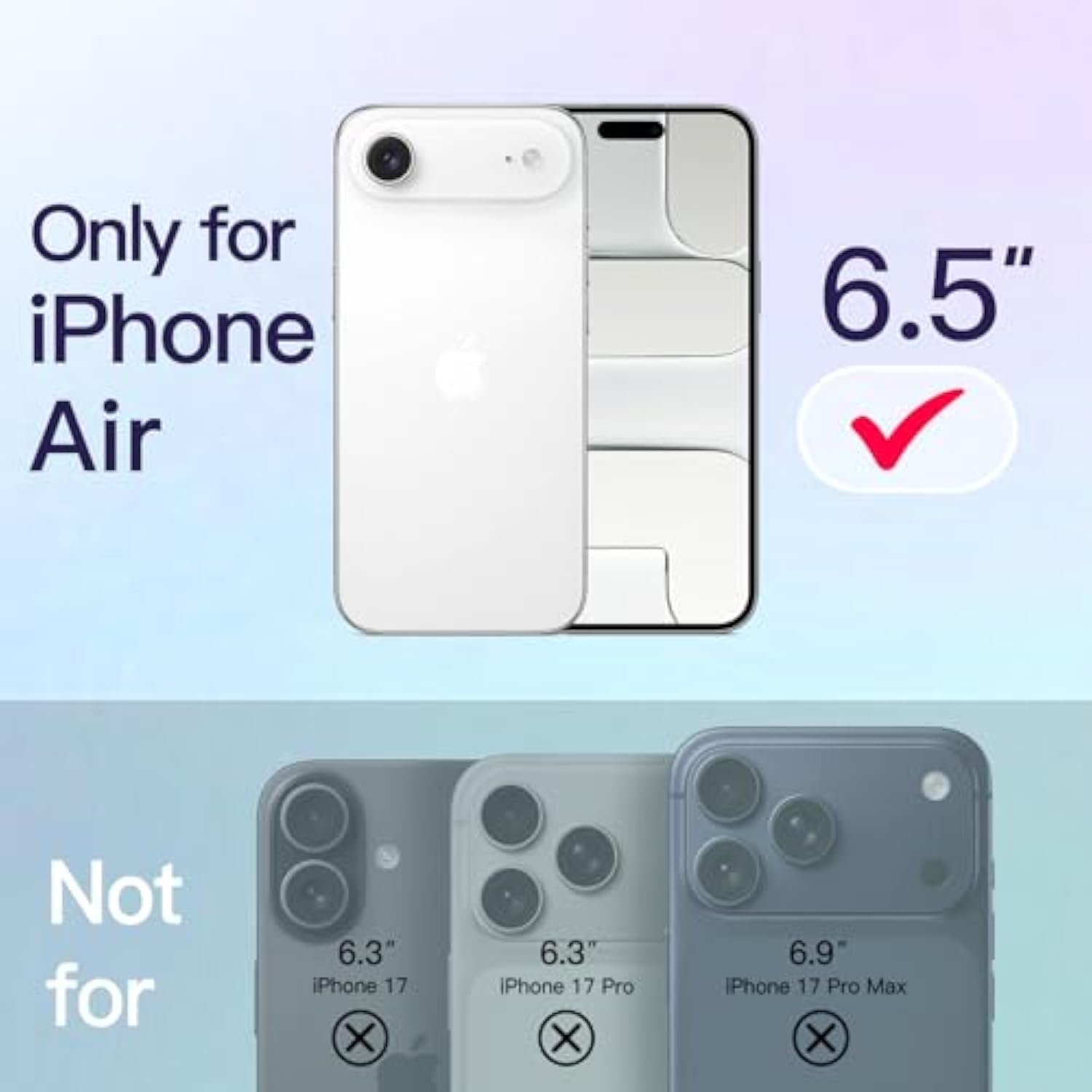 JETech Magnetic Slim Case for iPhone 17 Air Compatible with MagSafe, Camera Lens Full Protection, Ultra-Thin Lightweight Clear Minimalist Protective Phone Cover, 6.5-Inch Display (Clear)