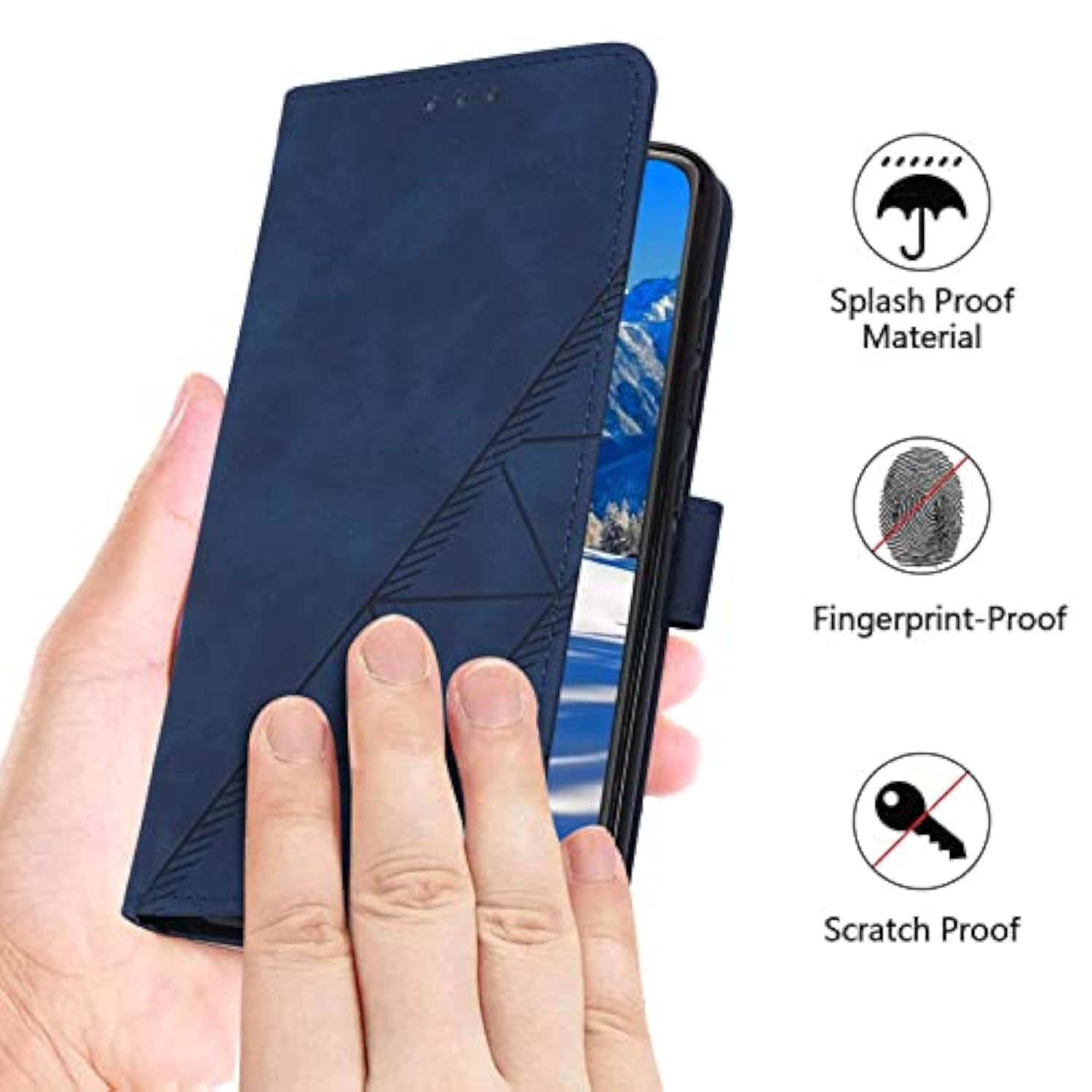 Compatible For Iphone Xr Wallet Case,[Kickstand][Wrist Strap][Card Holder Slots] Tpu Interior Protective Pu Leather Folio Flip Cover For Iphone Xr Case Wallet (Blue)