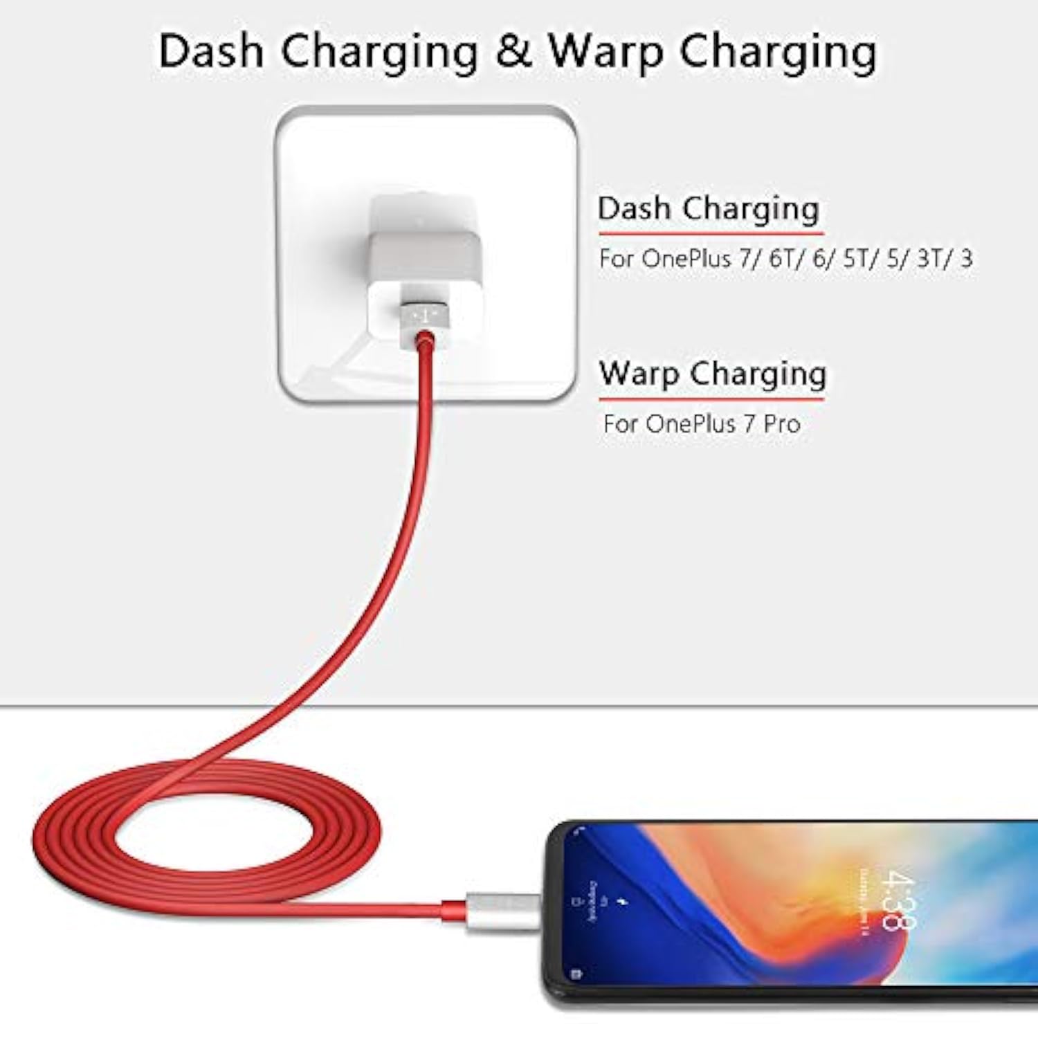 Usb C Cable For Supervooc Charging 80W For Oneplus 13 13R 12 Open 11 10 Pro/Nord/N30 6Ft Warp Dash Charge Cable For Oneplus 7 8 Pro 7T 6T 6 5T, 2-Pcs Usb To Type-C Fast Charge Data Transfer Cord
