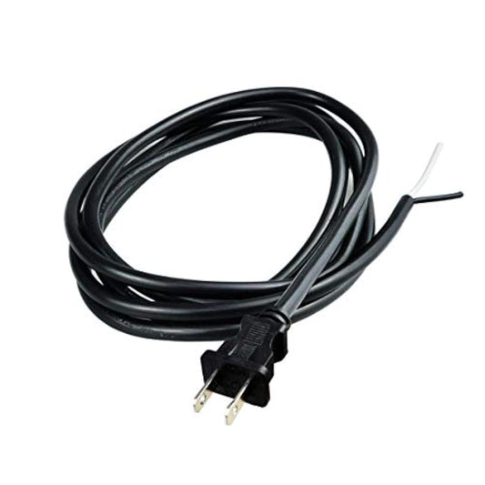 2 Prong Polarized 14 Gauge 10Ft Replacement Power Cord Pigtail, Power Tool Replacement Cord, Heavy Duty 110V 115V 120V Supply Cable For Ac Appliance, Nema 1-15 Plug Us Sjt 14Awg (15A)