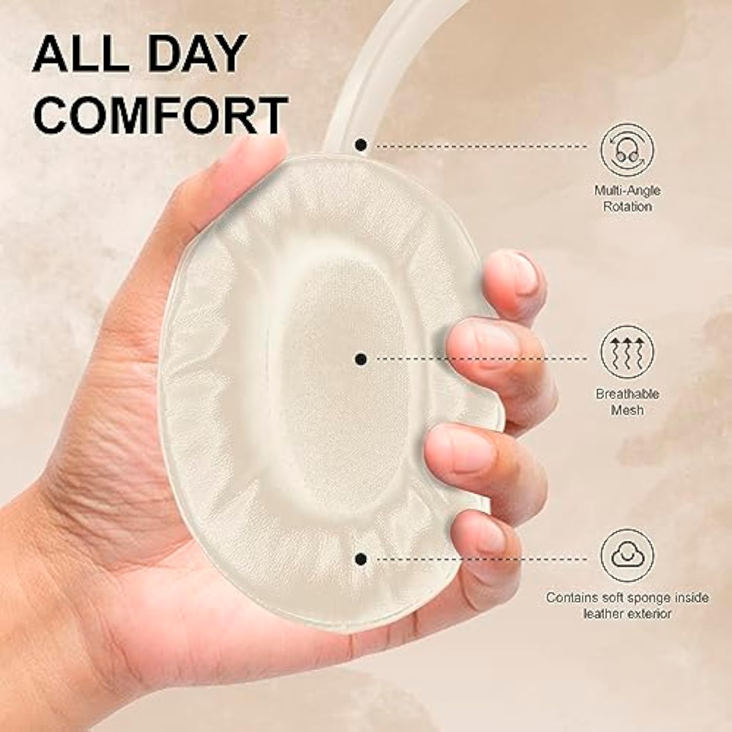 Soul Ultra Wireless 2 - Wireless Over Ear Bluetooth Headphones, Foldable Design with Comfortable Protein Earpads,USB-C Quick Charging, 65 hrs Playtime,Low Latency,Deep Bass,for Travel,Sport,Gym -Beige