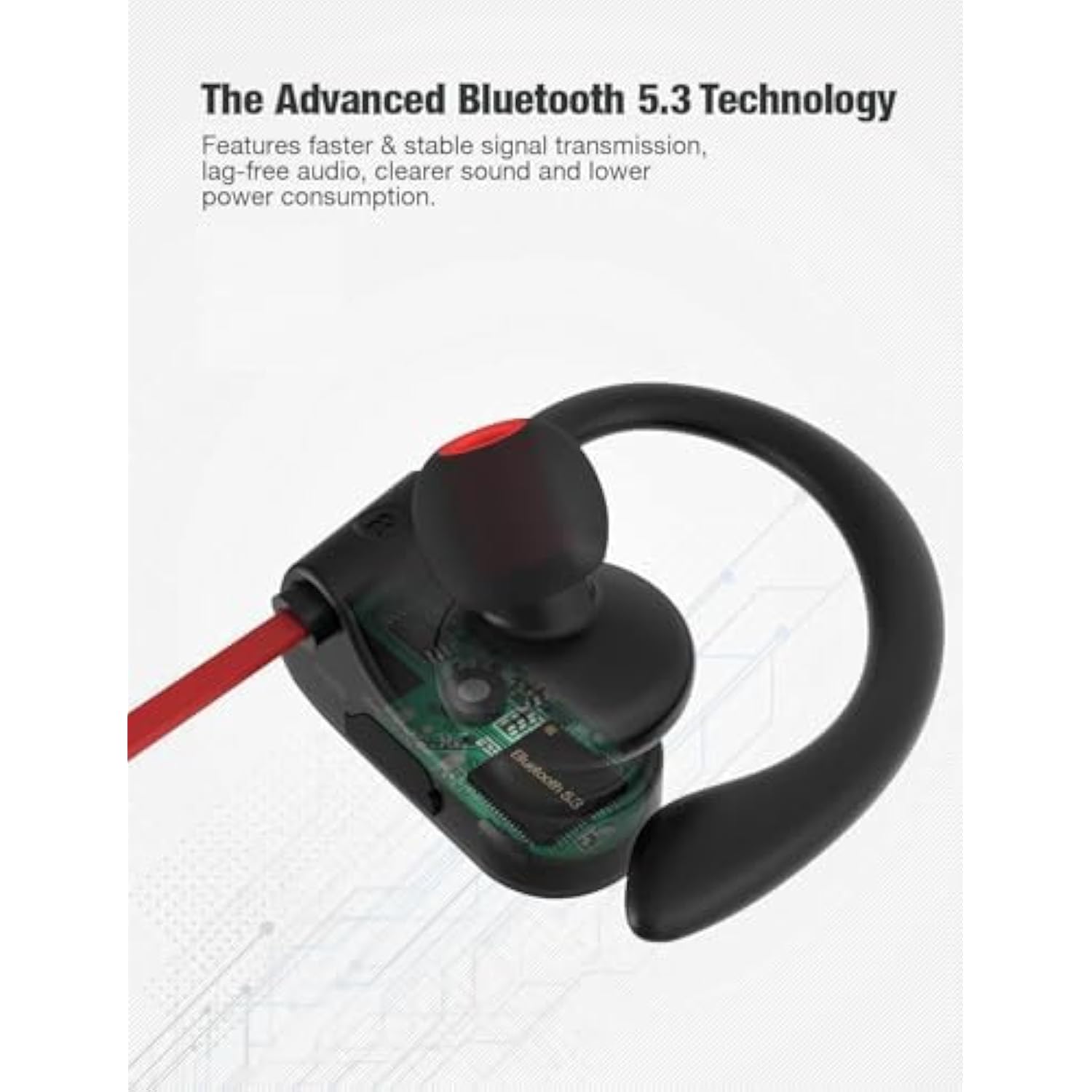 Otium Bluetooth Headphones, Wireless Earbuds Ipx7 Waterproof Sports Earphones With Mic Hd Stereo Sweatproof In-Ear Earbuds Gym Running Workout 15 Hour Battery Sound Isolation Headsets