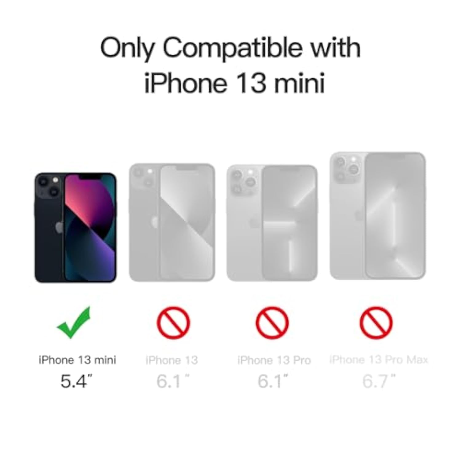 JETech Matte Case for iPhone 13 Mini 5.4-Inch, Shockproof Military Grade Drop Protection, Frosted Translucent Back Phone Cover, Anti-Fingerprint (Black)