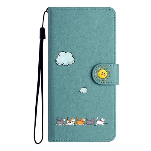 Flip Case for Samsung Galaxy A16 4G/5G, Cute Cats PU Leather Wallet Case for Women, Folio Protective Phone Cover with Card Holder Kickstand Magnetic