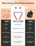Neckband Bluetooth Headphones, 1000H Extra Battery Life Magnetic Earbuds Noise Cancelling, 80H Playtime Running Headphones Around Neck with Mic,