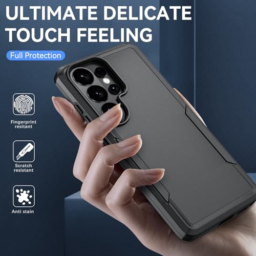 for  Galaxy S26 Ultra Case with HD Screen Protector, Military Grade Heavy Duty Shockproof Phone Case, Full Body Drop Protection Cover,Black