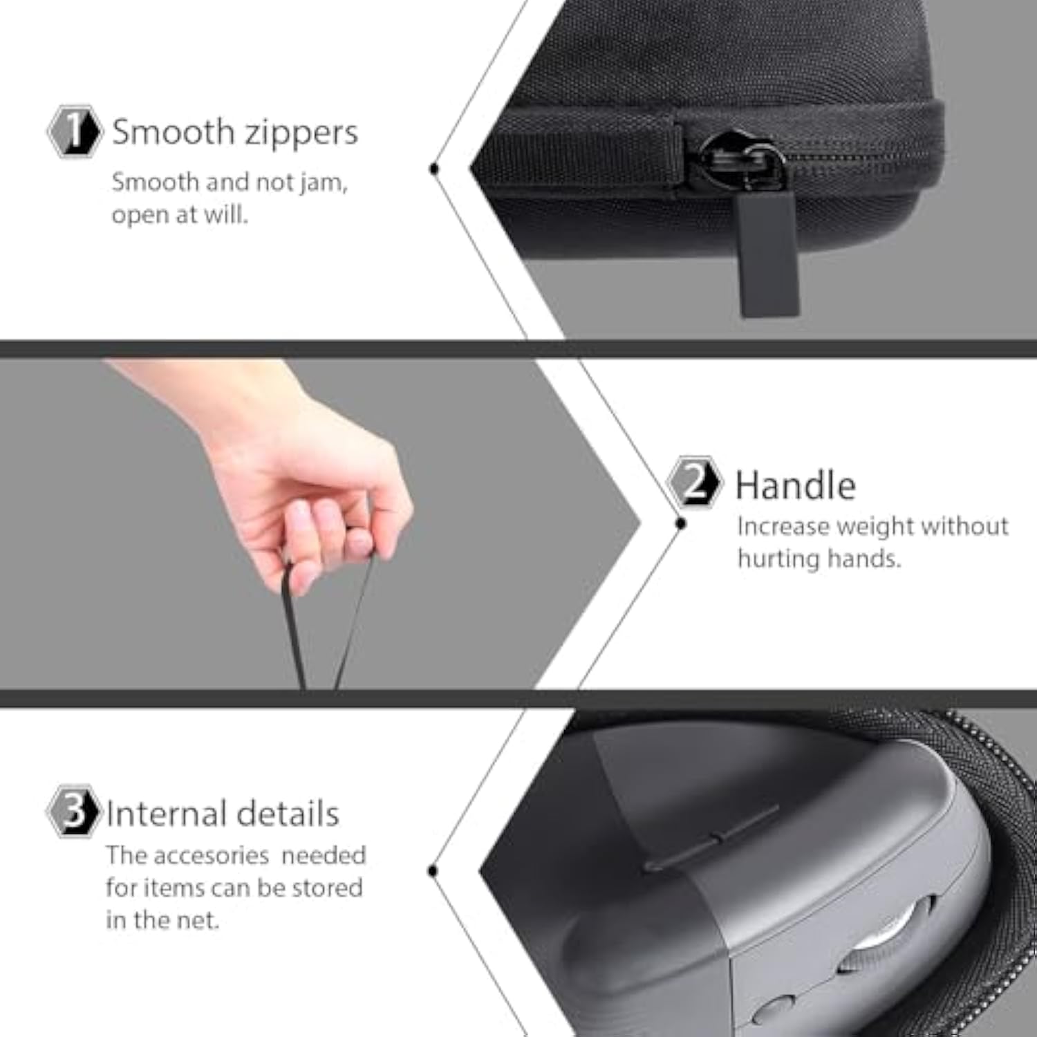 co2CREA Hard Case Replacement for Logitech Lift Vertical Ergonomic Mouse (Blac