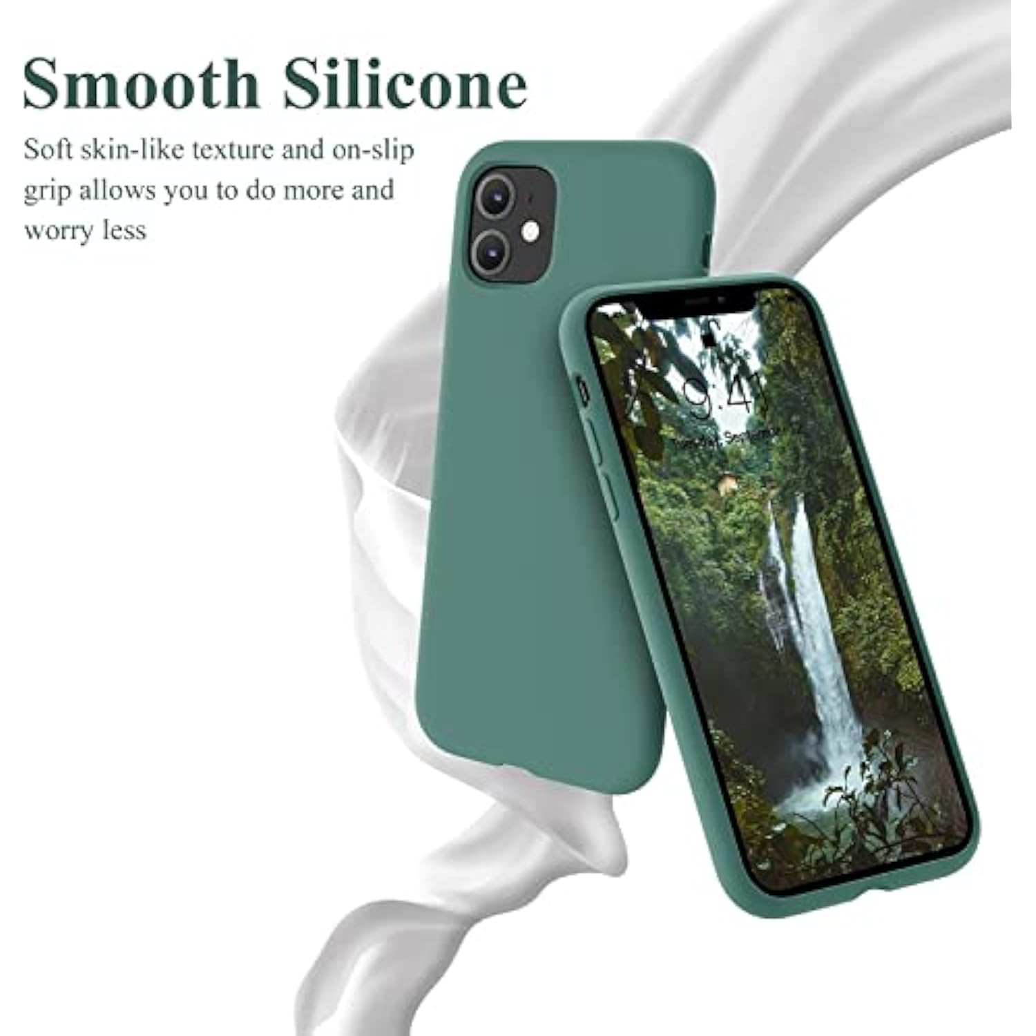 iPhone 11 Case 6.1in Slim Shockproof Anti-Fingerprint Anti-Scratch Pine Green