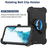 for  Galaxy S22 Plus Case with Belt Clip Holster, 2X Screen Protector, [Military Grade Protection] Heavy Duty Full Body Shockproof Rugged