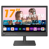 17inch Smart TV,Full HD 1080p LED Flat Screen with ATSC TV,with Built-in HDMI/USB-Suitable for Kitchen Kid's Room Basement or RV Camper