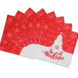 Christmas Paper Napkins - 40Pcs Disposable Merry Christmas Luncheon Dinner Napkins 6.5X6.5In, Red White Snowflake Xmas Tree Design Winterparty Napkins, Holiday Events Table Decor