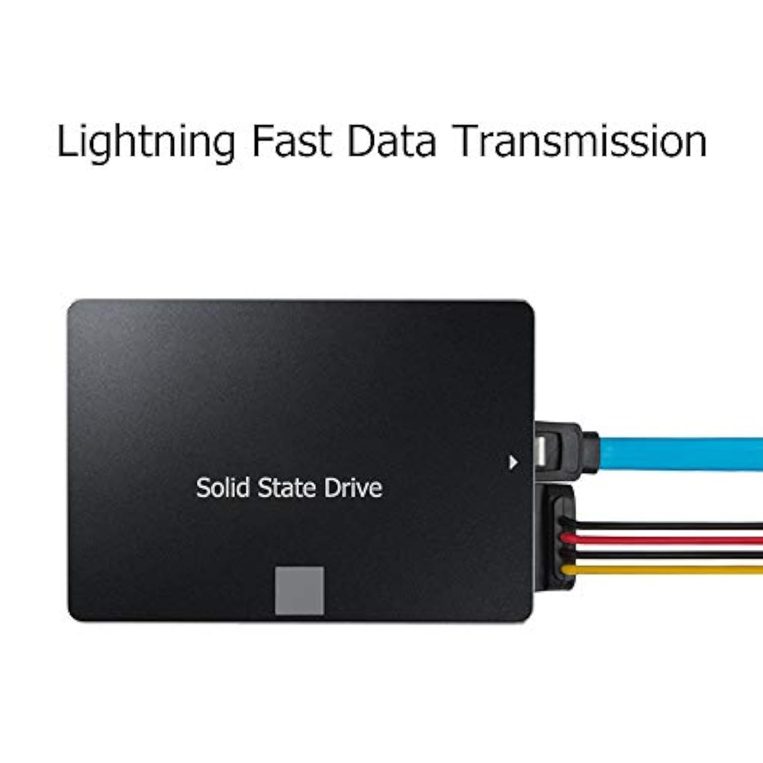 Set Of 6, Sata Power Splitter Cord And Sata Iii Cable 6.0 Gbps, Straight And 9