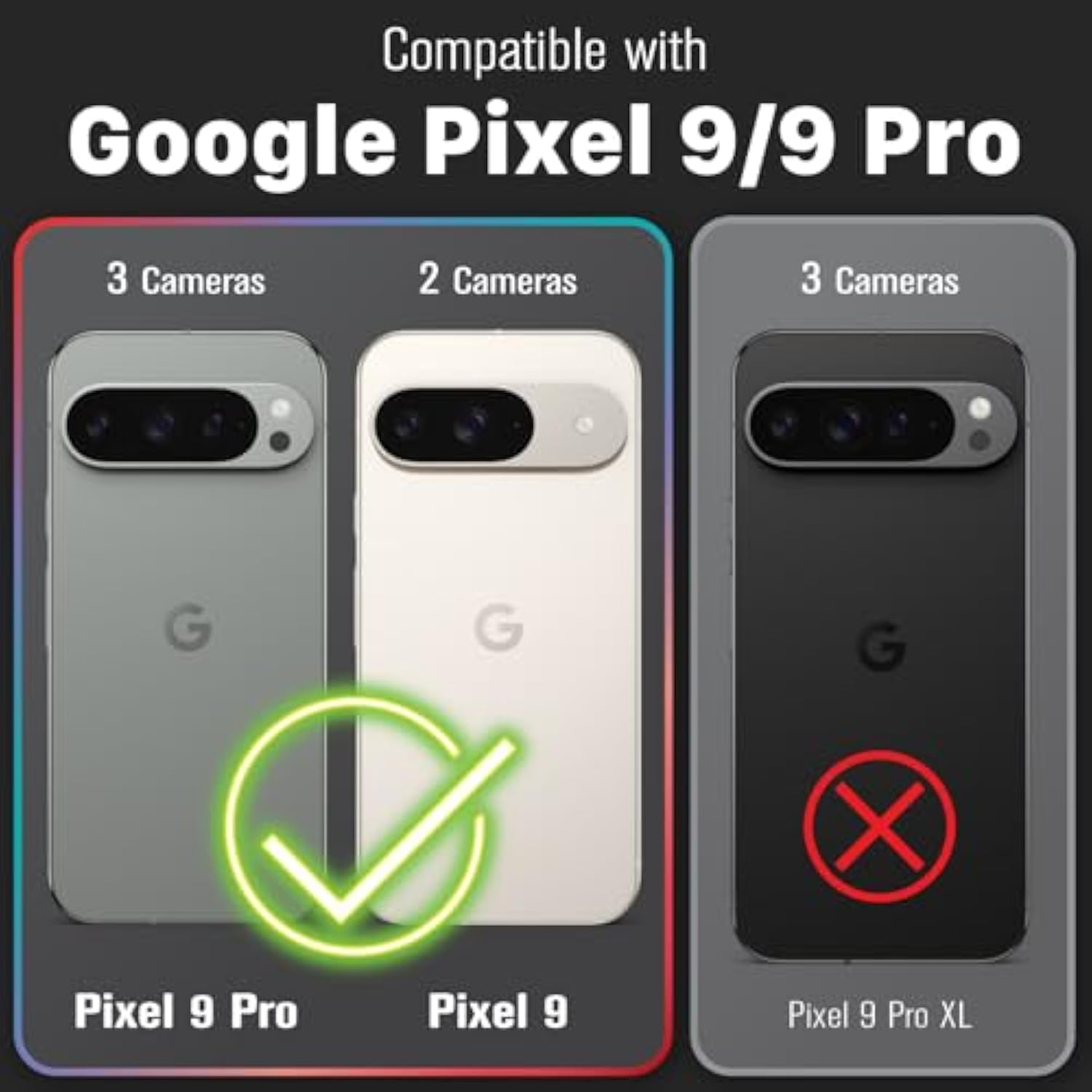 VENA vCommute for Google Pixel 9/9 Pro (2024) Wallet Case, [Military Grade Drop Protection] Flip Leather Cover Slot Card Holder with Kickstand - Black