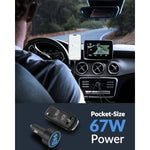 Usb C Car Charger, 2Pack 3-Port 67W Dual Usb-C & Usb-A Car Phone Charger Accessories Cigarette Lighter Fast Charging Adapter For Iphone 16 16E 15 14 13 12 Pro Max, Ipad, Samsung S25 S24, Pixel, Tablet