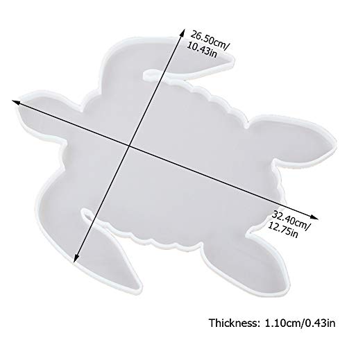 Large Sea Turtle Tray Resin Mold Silicone Turtle Shape Epoxy Resin Casting Mould Diy Coaster Dish Mat Resin Ocean Painting Art Craft Kit Home Wedding Decor Party Supplies Ideal Gift