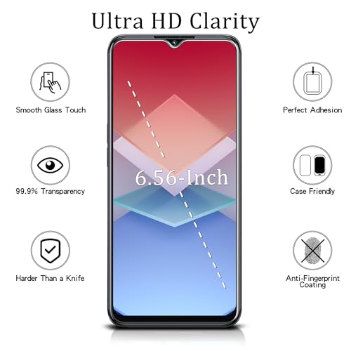[2 Pack] Designed for OnePlus Nord N300 5G Screen Protector Tempered Glass, Anti-Scratch, Bubble Free, Case Friendly, Easy to Install