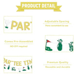 Let'S Par-Tee Banner - Par-Tee Time Sign, Golf Themed Birthday Banner, Retirement Party Decor For Golf Lover, Golf Party Decorations Gold Glitter