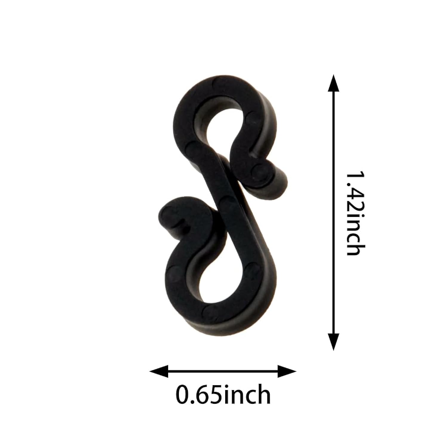 Plastic Gutter Hooks, S Clips For Christmas Lights, Outdoor Decorations (60, Black)