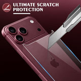 Back Screen Protector for iPhone 17 Pro [2-Pack],iPhone 17 Pro Back Glass Protector Anti-Fingerprint/Scratch Ultra Thin Protector for iPhone 17 Pro