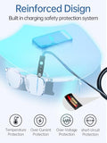 Charging Cable for ITHUGE AI Smart Glasses, Magnetic USB Flexible One to Two Double-Ended Charging Cable Accessories with Type-C to USB Adapter(with