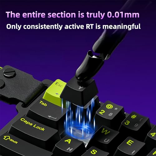 M30He Rapid Trigger Gaming Keyboard,Hall Effect Magnetic Switch One Handed Hot Swap Rgb Wired Mechanical Keyboard Adjustable Actuation 8K Hz Polling Rate Macro Keypad For E-Sports Gamer (Black)