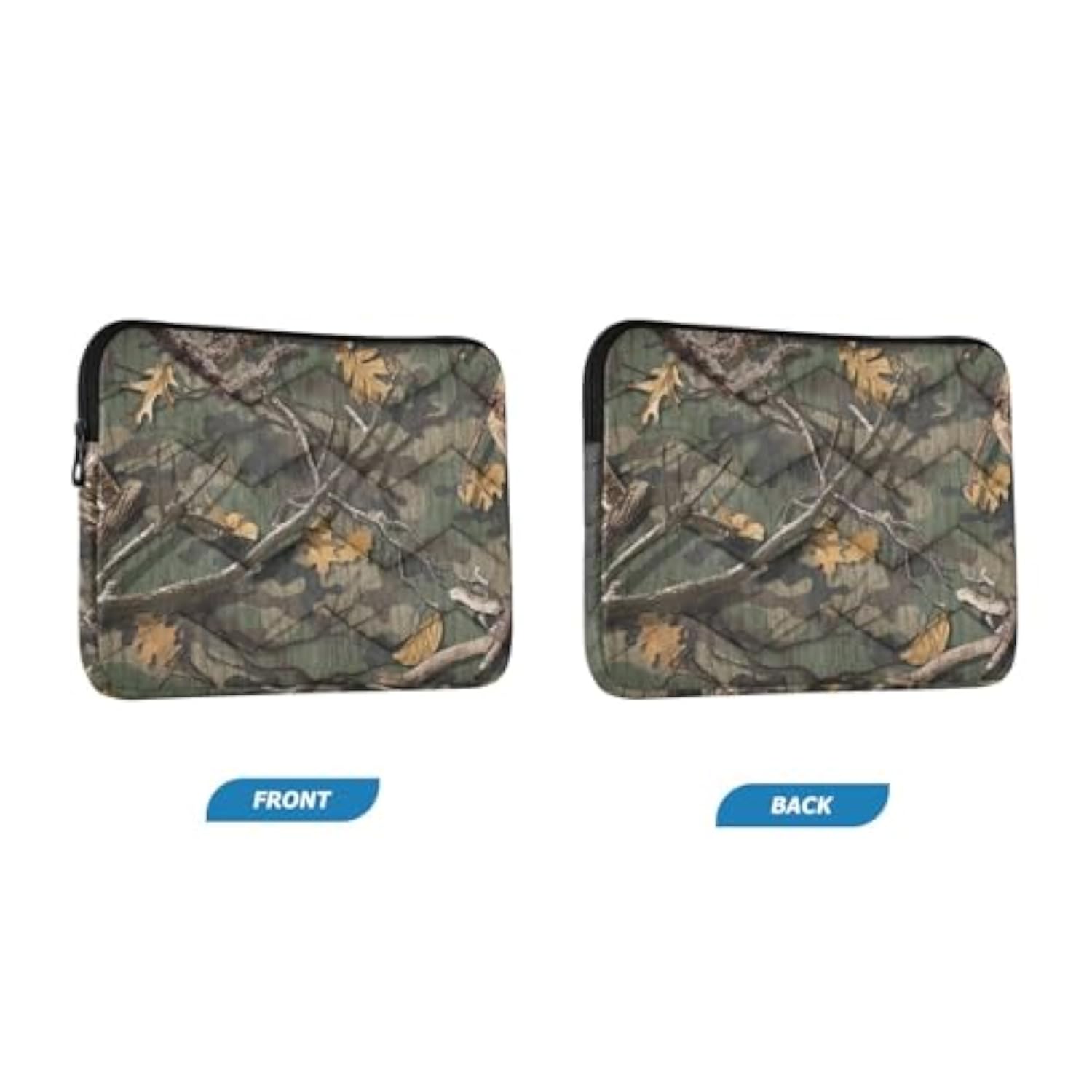 Wood Camouflage Tree Camo Laptop Sleeve Case 13, 13.3, 14 Inch, Computer Cases For Pad Tablet, Waterproof Briefcase Bag