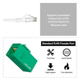 Rj45 Cat6 Keystone Coupler 10-Pack, Female To Female Cat6 Keystone Jack, Utp K