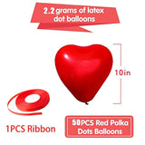 50 Pieces Love Heart Balloons 10-Inch Red Latex Heart Balloons For Valentines Day Wedding Anniversary Engagement Birthday Garden Company Celebration Graduation Prom Party Decoration Romantic Decor