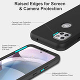 V/A For Motorola One 5G Ace Case With Built-In Screen Protector, Full Body Protection Shockproof Cover Case, [Rugged Pc Front Bumper + Soft Tpu Back Cover] Armor Protective Phone Case (Black)