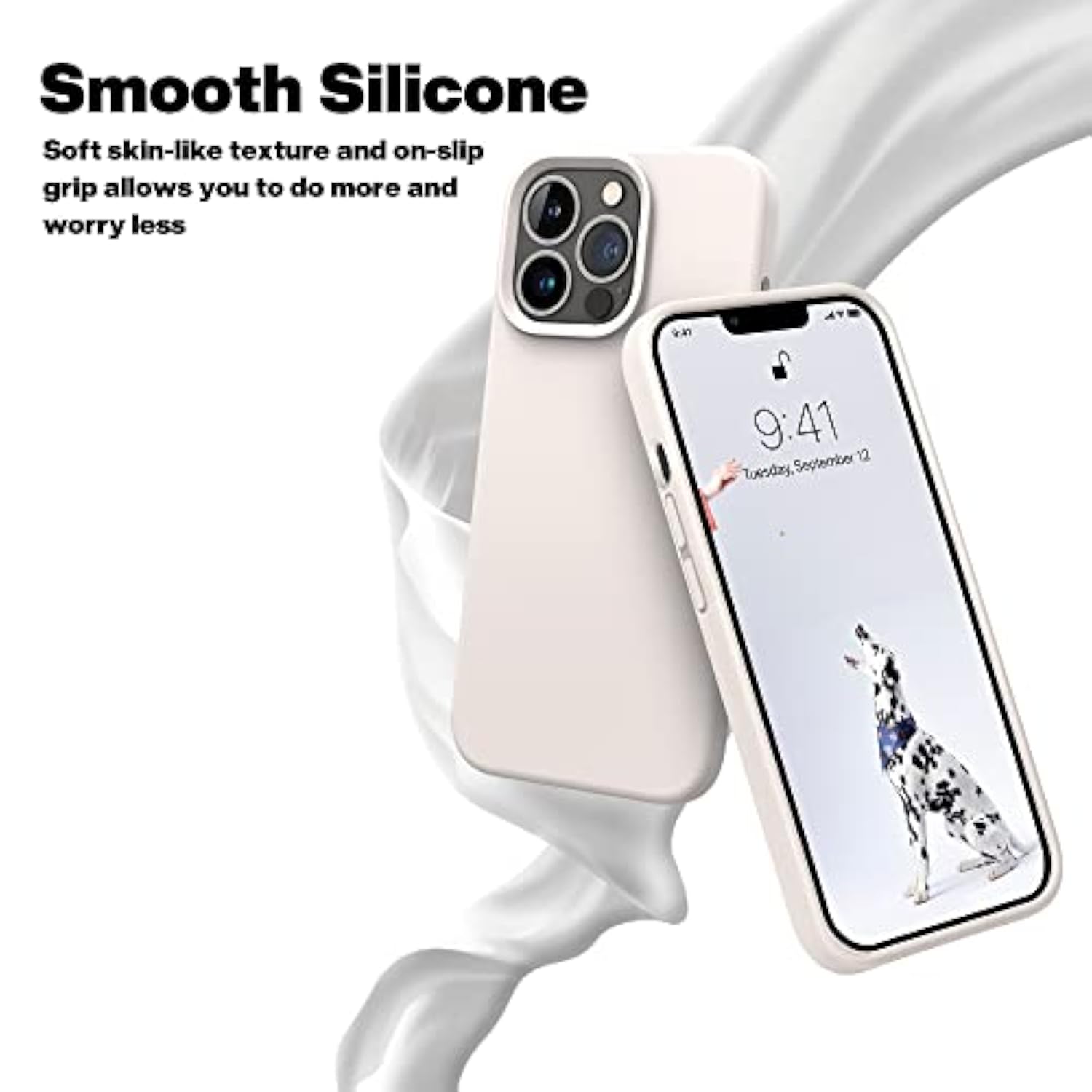 Designed For Iphone 13 Pro Max Case, Silicone Shockproof Slim Thin Phone Case For Iphone 13 Pro Max 6.7 Inch (Stone)