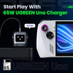 UGREEN Uno 65W USB C Charging Block Nexode 3-Port GaN Charger Compact Fast USB C Power Adapter for MacBook Pro/Air, XPS 13, Note 20/10+, iPhone 16/15, Galaxy S24/S23, Steam Deck, ROG Ally(Black)