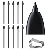 10 Pcs Galaxy Tab S9 S Pen Soft Tips/Nibs Compatible With Galaxy Tab S9 Ultra / S9 Plus/Tab S9 Fe / S9 S Pen Replacement Tips/Nibs With Tools (S9/S9+/S9 Ultra/S9 Fe Black*10)
