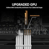 AsiaHorse 16AWG PSU Cable Extension Sleeved Custom Mod GPU PC Audio Video Power Supply Soft Braided Cables with Two Color Comb Kit 24P/8P to 6+2P/ 8P to 4+4P 30CM