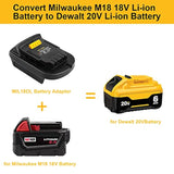 Milwaukee to Dewalt 18V-20V Battery Adapter Converter for Cordless Tools