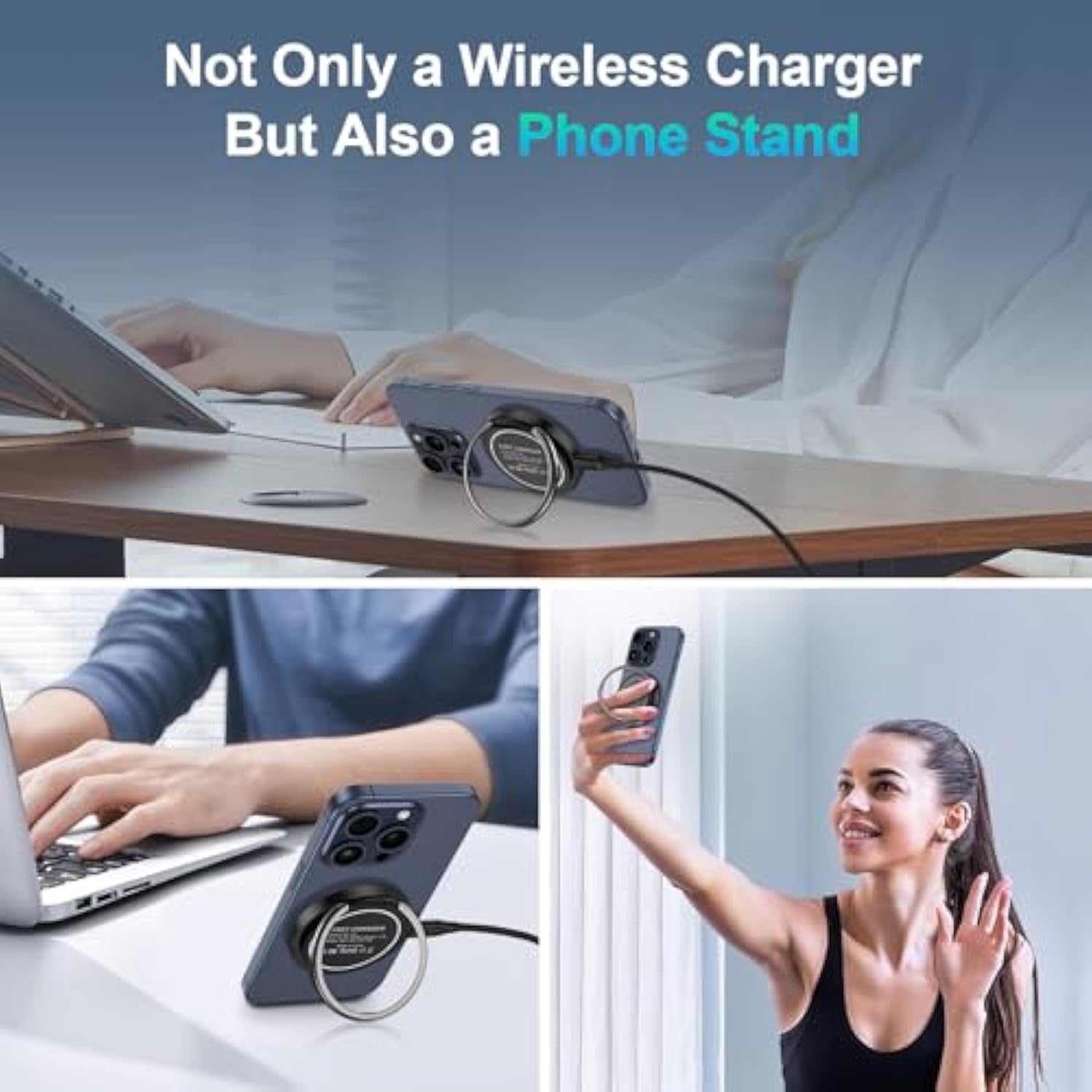 Samsung Wireless Magnetic Charger Fast Charging Pad Magsafe Charger For Samsung Galaxy S25 Ultra S24 Fe S23 S22 S21 Plus 2Pack 15W Fast Wireless Charger Stand For Iphone 16E 16 Pro Max 15 Pro 15 Plus