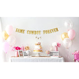 Same Cowboy Forever Bachelorette Party Glitter Banner – Western Cowgirl Bachelorette Party Decorations, Favors And Supplies – Nashville – Austin – Dallas – Charleston - Savannah