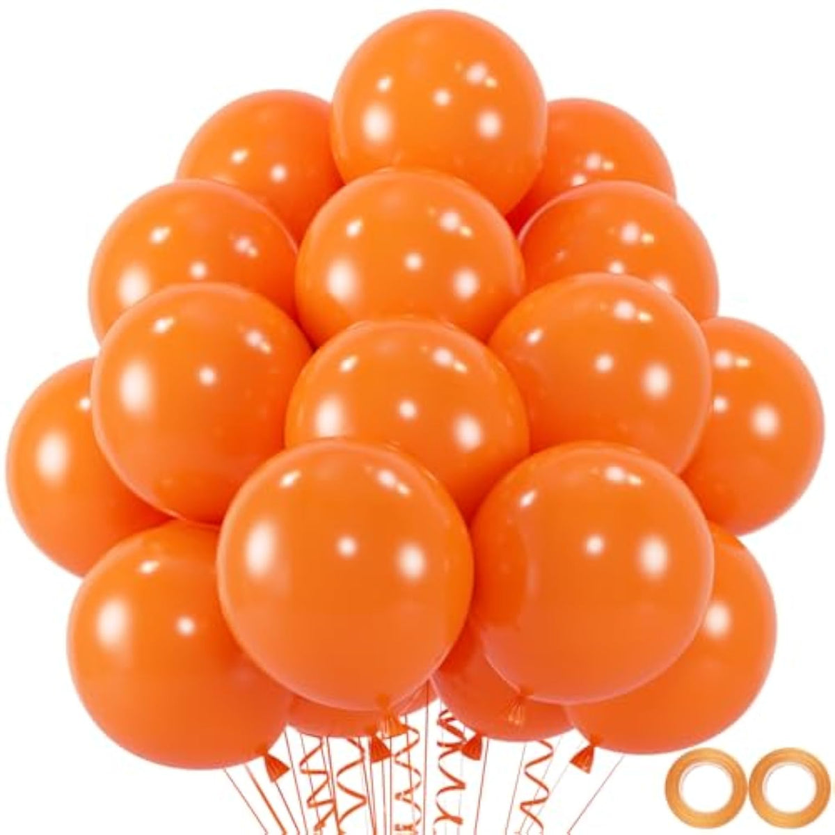 100Pcs 12-Inch Orange Latex Balloons Helium Quality Party Decorations