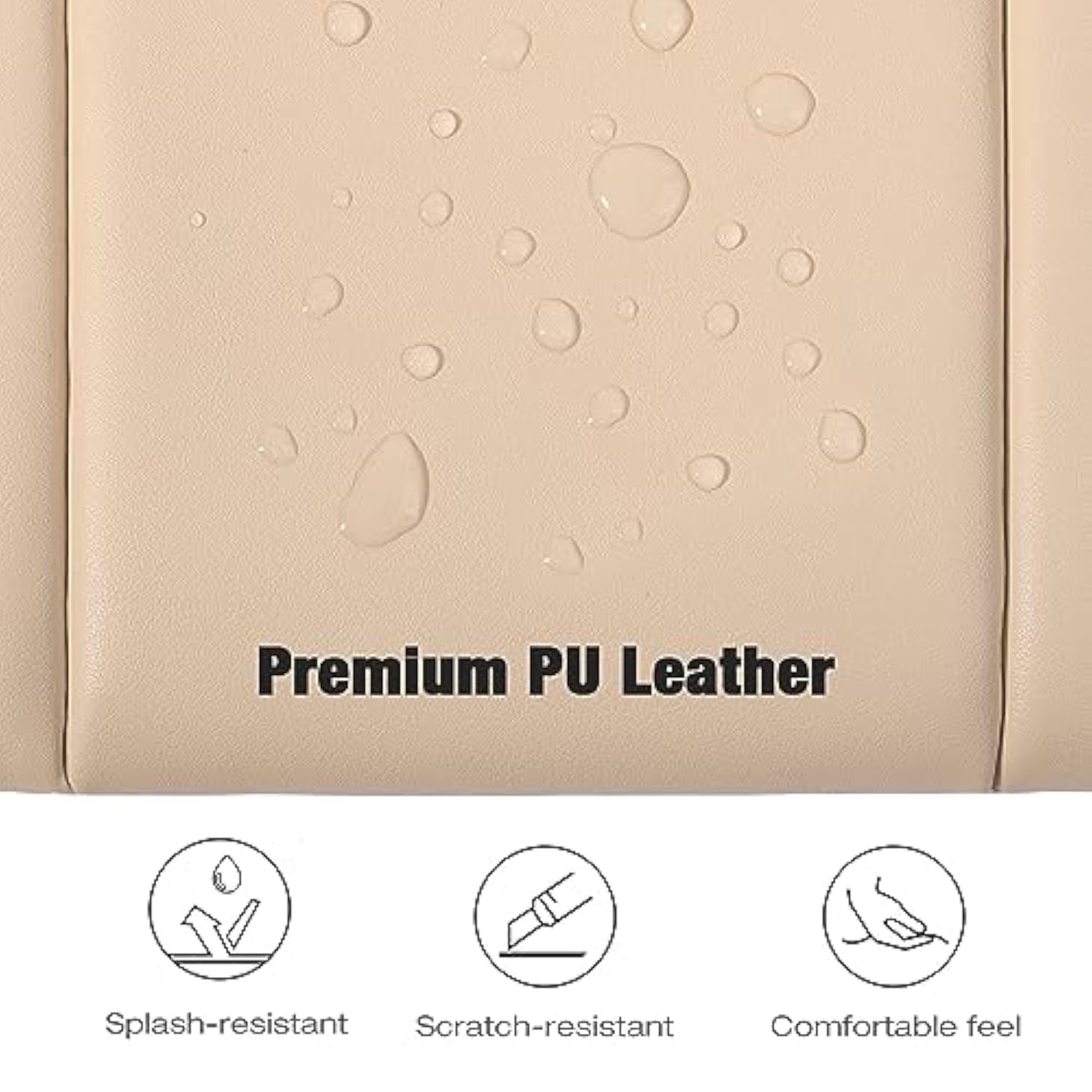 MoKo 13.3-14 Inch Puffy Laptop Sleeve Fit with MacBook Air 13'' M3 2024/2020/2019, MacBook Pro 14'' M3 2024/2023, MacBook Pro 13" M2/M1, Built-in Elastic Band, PU Leather Carrying Case, Sand