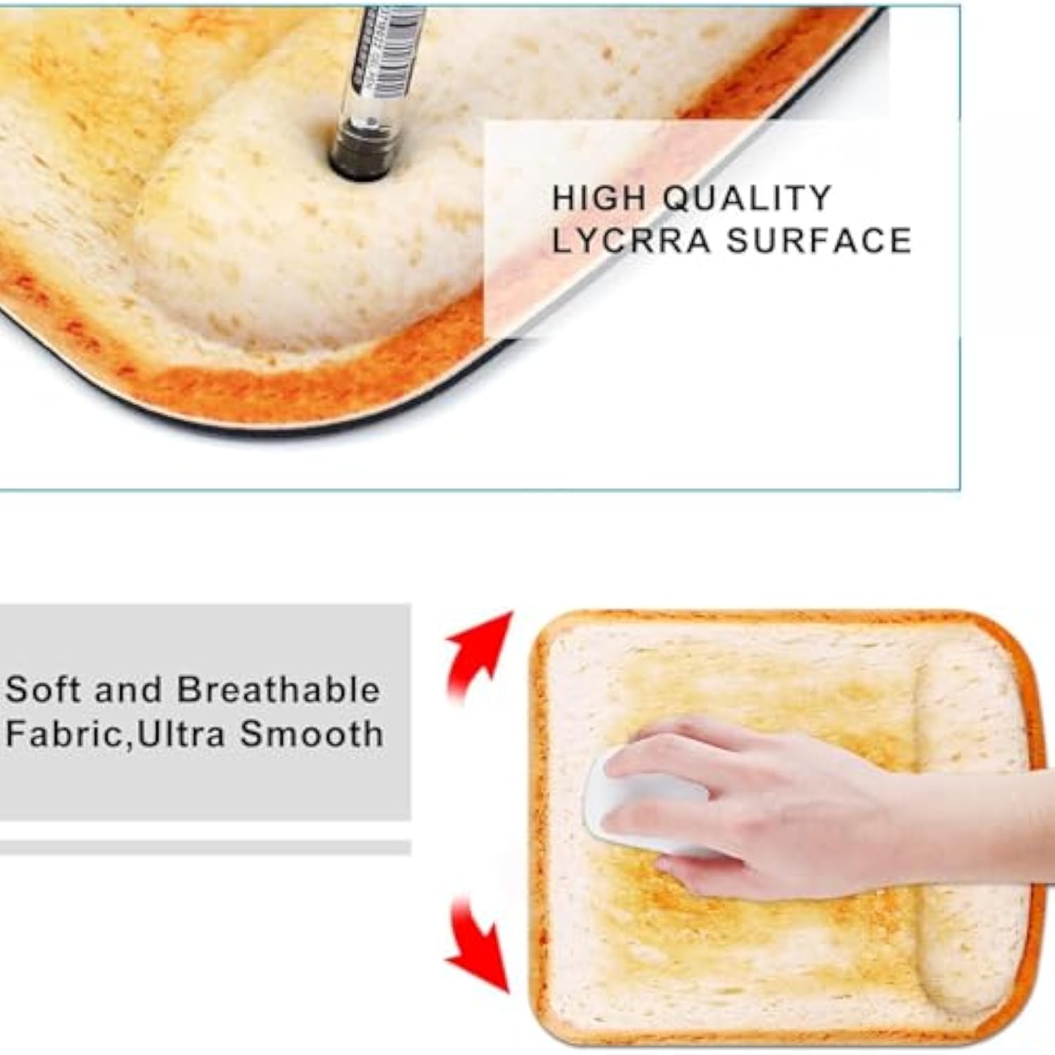 Toasty Comfort Mouse Pad, Start Your Day with a Dash of Coziness (Croissant)