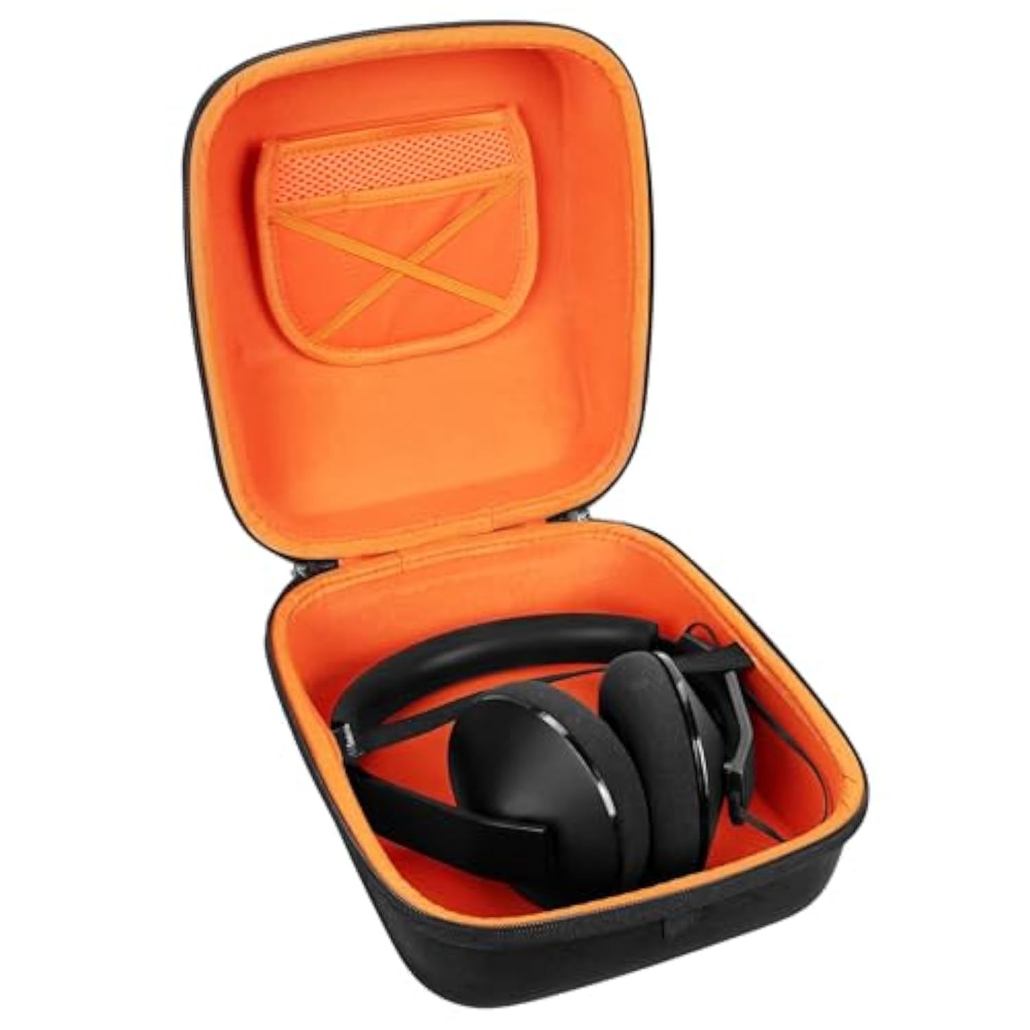 Geekria Shield Case for Large Sized Over-Ear Headphones, Replacement Hard Shell Travel Carrying Bag with Cable Storage, Compatible with Sony, Beyerdynamic, Philips, Denon, Headsets (Black)