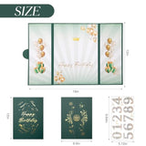 Green Gold Birthday Party Decorations,18" X 12" Creative Birthday Decorations Guest Sign In Book Alternative, For Men And Women Of All Ages, Happy Birthday Party Supplies